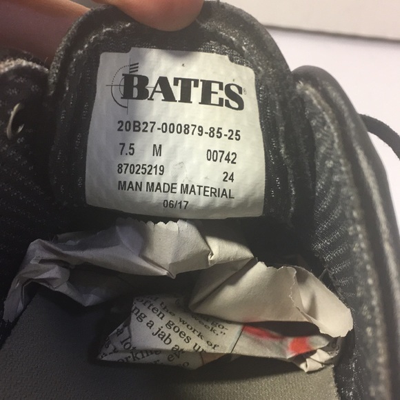 Bates Durashock Black High Gloss Shoes Sz 7.5M - Picture 8 of 8